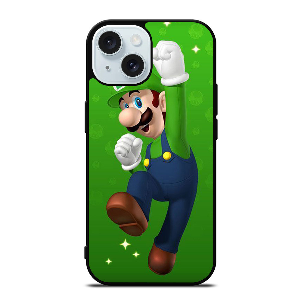 Apple iPhone15 スーパーマリオデザインケース付き 本体 LUIGI SUPER MARIO iPhone 15 Case Cover